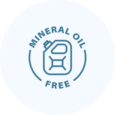 Frame 2095585075 Logo indicating a product is free from mineral oil.