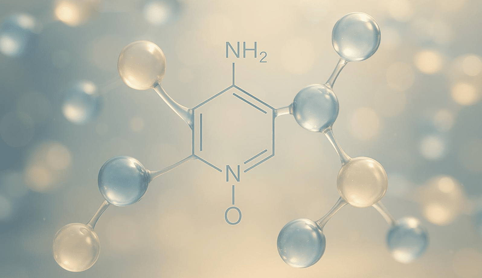 GettyImages-1170207585-18 Molecular structure with chemical formula and connected atoms.