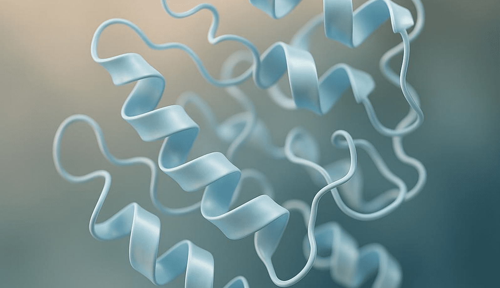 GettyImages-1170207585-7 Abstract 3D blue ribbons twisting in a soft light background.